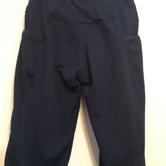 GYMSHARK Drop-in Pocket Tights Navy - Picture 3 of 8